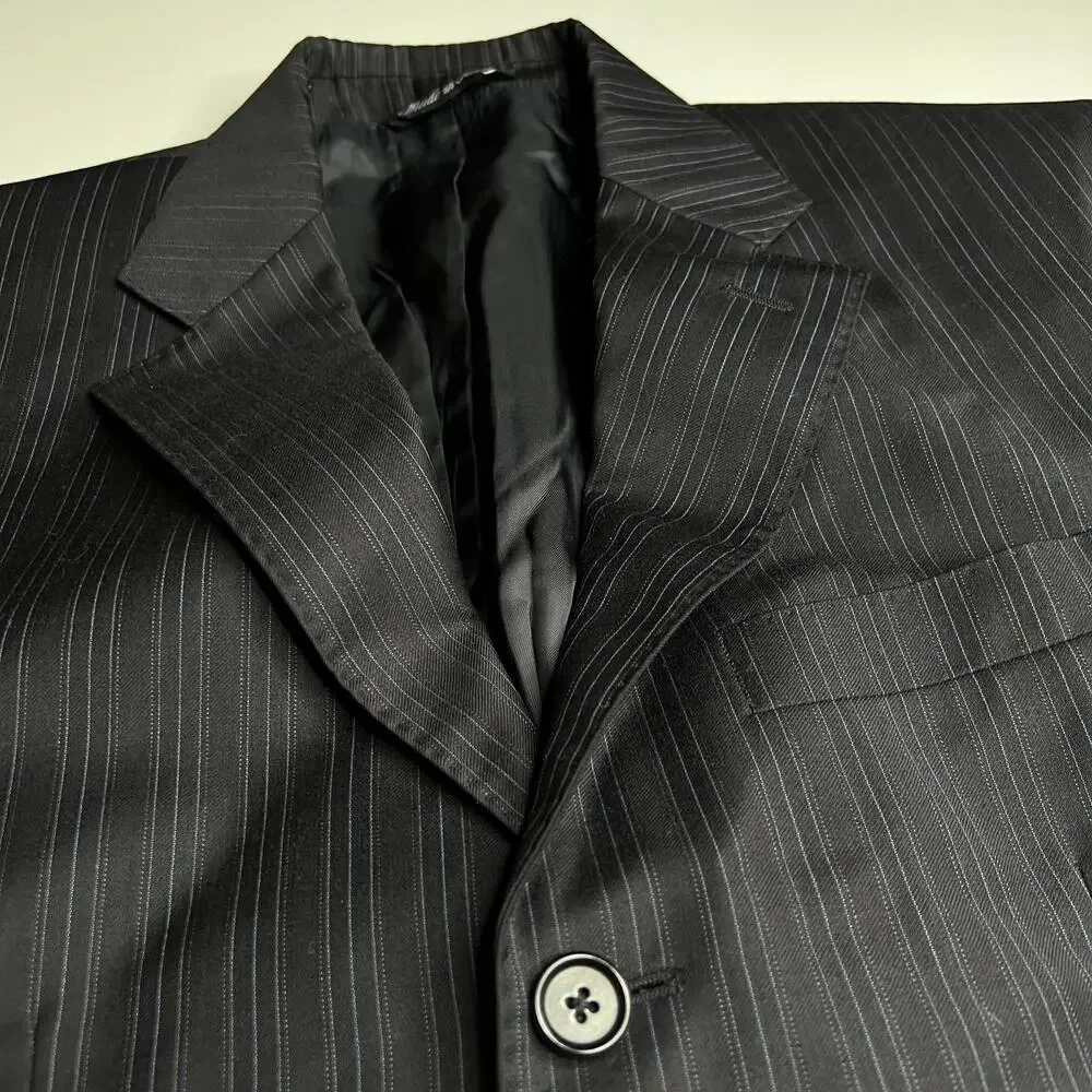 Ermenegildo Zegna Trofeo‎ Sport Coat Blazer 40R Italy Pinstripe 100% Wool Jacket